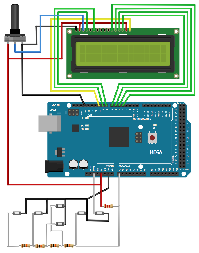 Lcd keypad shield 1602 схема